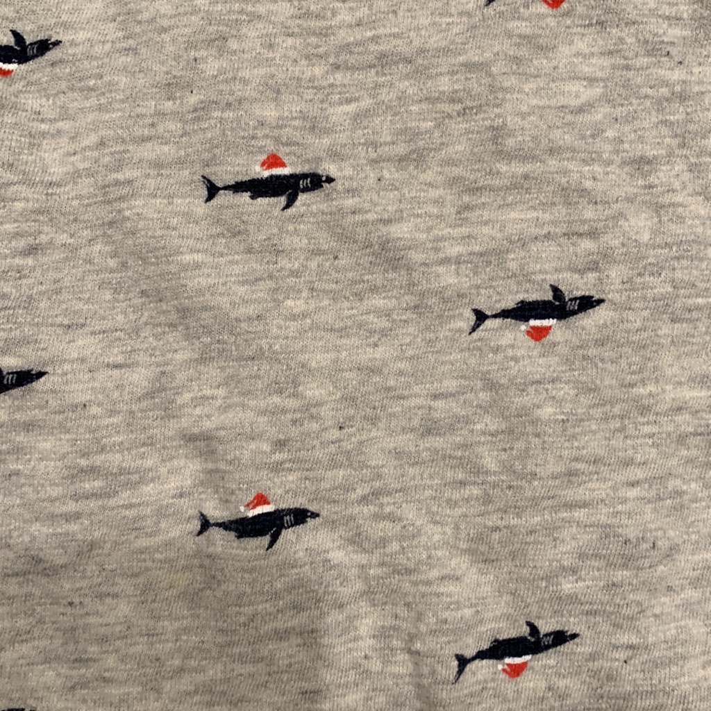 Shark Wearing Santa Hats Long Sleeve Tee Shark Wearing Santa Hats Long Sleeve Tee